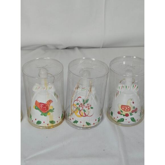 JC Penney The 12 days of Christmas Bells Tree Ornaments in Box Bisque Porcelain - Picture 4 of 6